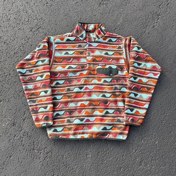 Vintage Y2K Patagonia Synchilla Fleece Snap-T Pullover Sweatshirt - Picture 1 of 8